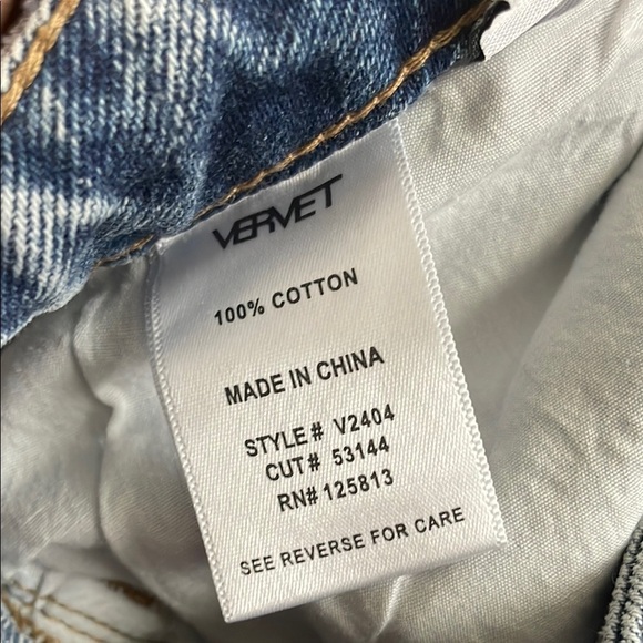 Vervet Women’s Blue Flare Wide Leg Jeans with Distressed Details Size 25 - Picture 9 of 9